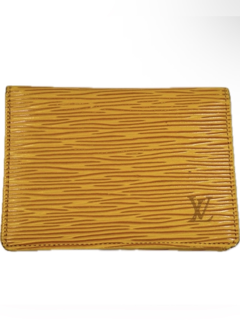 Like New! Louis Vuitton LV Yellow Epi Leather Card Holder